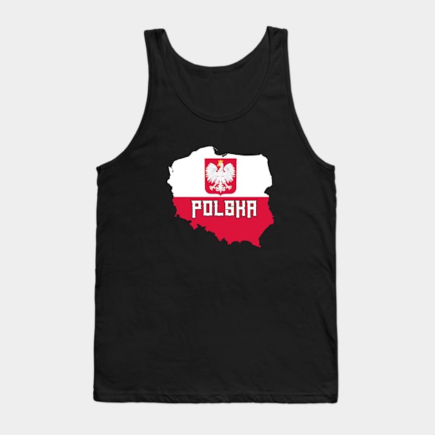 Poland flag & map Tank Top by Travellers